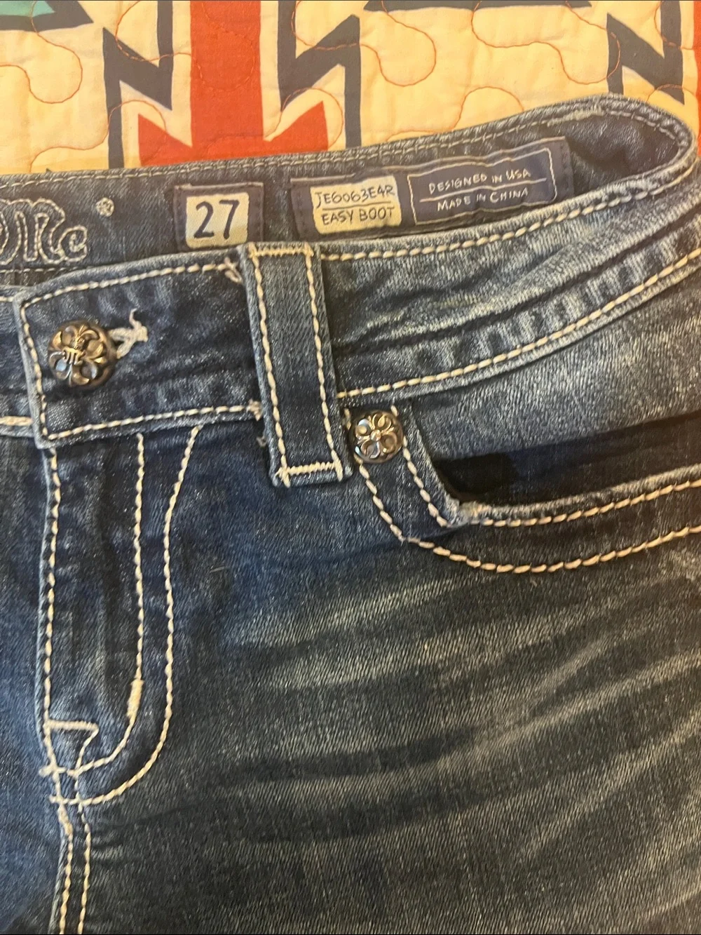 Miss Me Dark Blue Distressed Denim Ankle Shorts